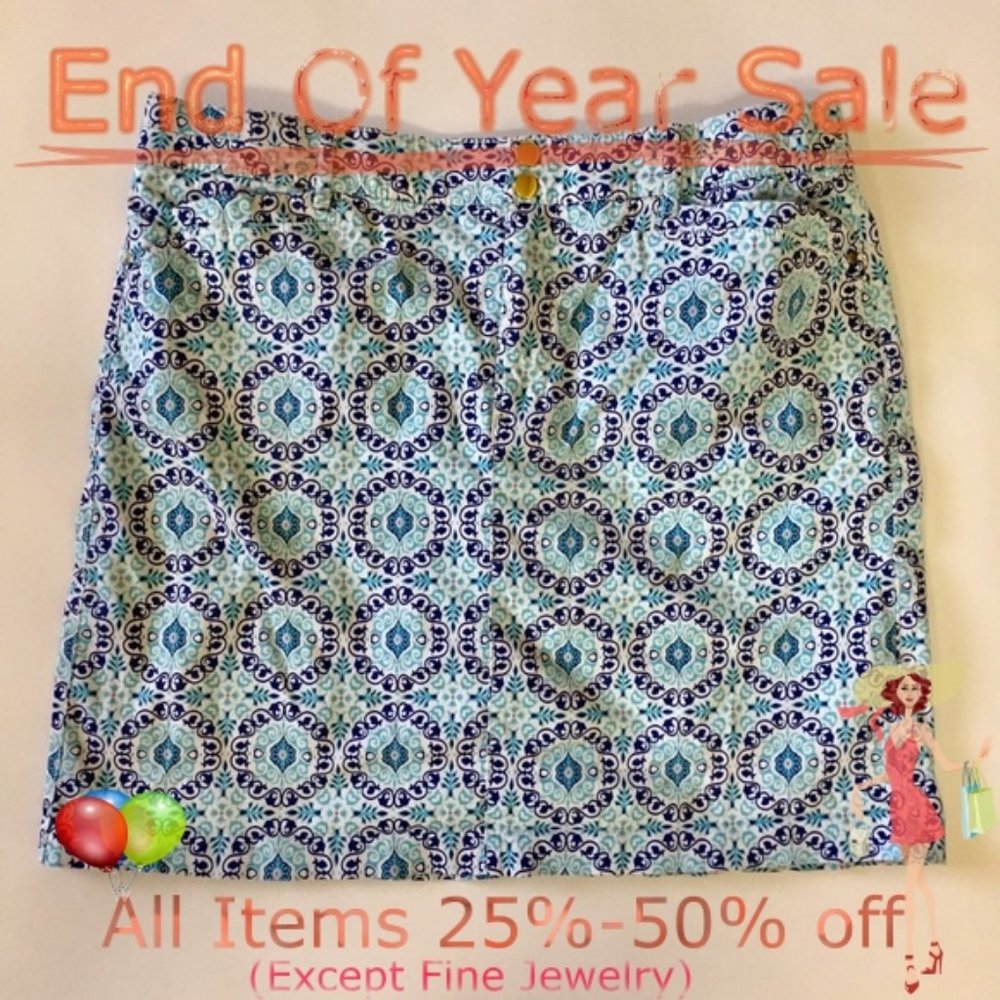 Charter Club Blue Mini Skirt Size 12